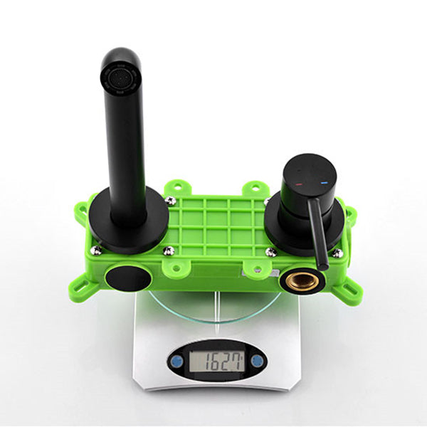 Contemporary Tub Filler Trim Wall Mounted Low Arc Bathroom Faucet Clearhalo 'Bathroom Remodel & Bathroom Fixtures' 'Bathtub Faucets' 'bathtub_faucets' 'Home Improvement' 'home_improvement' 'home_improvement_bathtub_faucets' 7361738