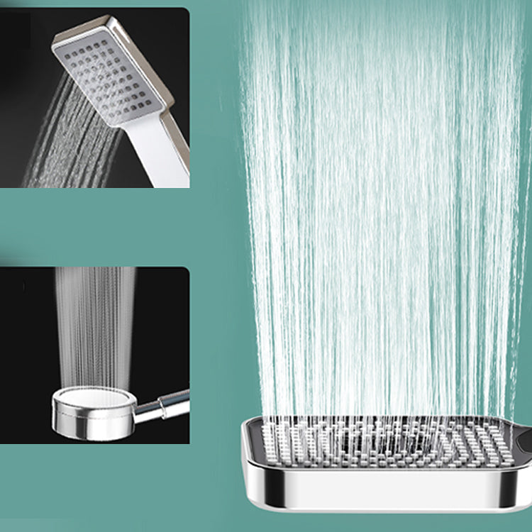 Contemporary Rectangular Hand Shower Adjustable Spray Pattern ...
