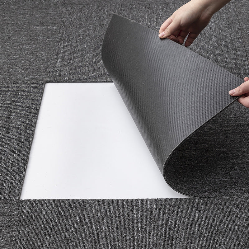 Modern Carpet Tiles Level Loop Glue Down Fire Resistant Carpet Floor Tile Clearhalo 'Carpet Tiles & Carpet Squares' 'carpet_tiles_carpet_squares' 'Flooring 'Home Improvement' 'home_improvement' 'home_improvement_carpet_tiles_carpet_squares' Walls and Ceiling' 7361906