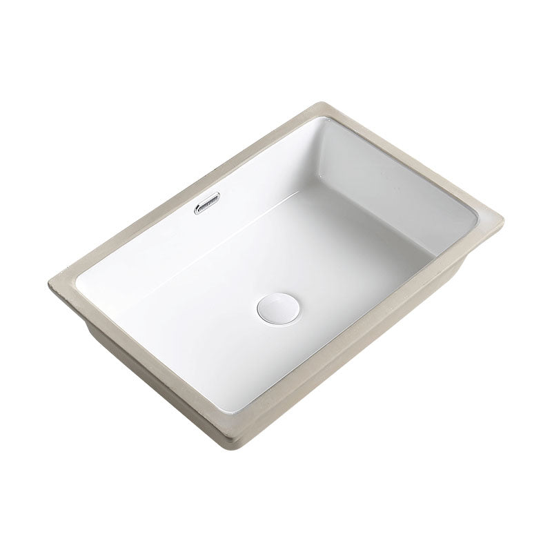 Modern Undermount Bathroom Sink Porcelain with Pop-Up Drain Basin Sink Clearhalo 'Bathroom Remodel & Bathroom Fixtures' 'Bathroom Sinks & Faucet Components' 'Bathroom Sinks' 'bathroom_sink' 'Home Improvement' 'home_improvement' 'home_improvement_bathroom_sink' 7362434