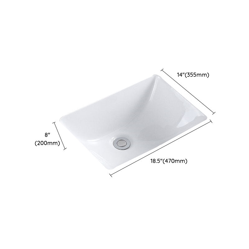 Modern Undermount Vanity Sink Porcelain Shut-Off Valve Included Bathroom Sink Clearhalo 'Bathroom Remodel & Bathroom Fixtures' 'Bathroom Sinks & Faucet Components' 'Bathroom Sinks' 'bathroom_sink' 'Home Improvement' 'home_improvement' 'home_improvement_bathroom_sink' 7362492