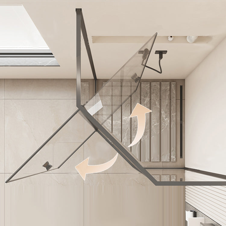 Pivot Framed Shower Bath Door Transparent Clear Shower Bath Door Clearhalo 'Bathroom Remodel & Bathroom Fixtures' 'Home Improvement' 'home_improvement' 'home_improvement_shower_tub_doors' 'Shower and Tub Doors' 'shower_tub_doors' 'Showers & Bathtubs' 7362696