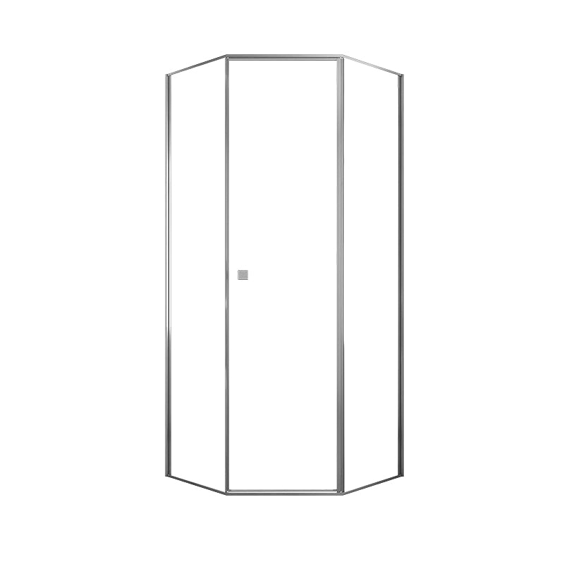 Pivot Framed Shower Bath Door Transparent Clear Shower Bath Door Grey 35.4"L x 43.3"W x 76.8"H Right Clearhalo 'Bathroom Remodel & Bathroom Fixtures' 'Home Improvement' 'home_improvement' 'home_improvement_shower_tub_doors' 'Shower and Tub Doors' 'shower_tub_doors' 'Showers & Bathtubs' 7362706