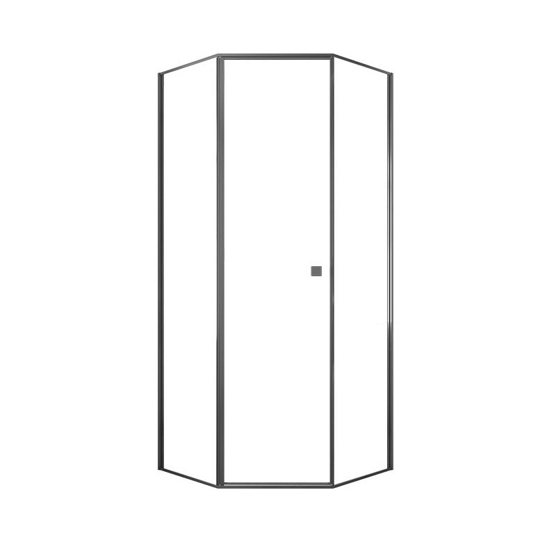 Pivot Framed Shower Bath Door Transparent Clear Shower Bath Door Black Left Clearhalo 'Bathroom Remodel & Bathroom Fixtures' 'Home Improvement' 'home_improvement' 'home_improvement_shower_tub_doors' 'Shower and Tub Doors' 'shower_tub_doors' 'Showers & Bathtubs' 7362715