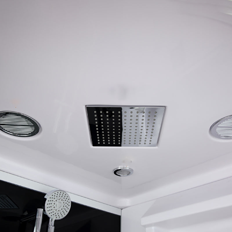 Framed Stainless Steel Tub & Shower Kit Rounded Clear Shower Stall Clearhalo 'Bathroom Remodel & Bathroom Fixtures' 'Home Improvement' 'home_improvement' 'home_improvement_shower_stalls_enclosures' 'Shower Stalls & Enclosures' 'shower_stalls_enclosures' 'Showers & Bathtubs' 7362763