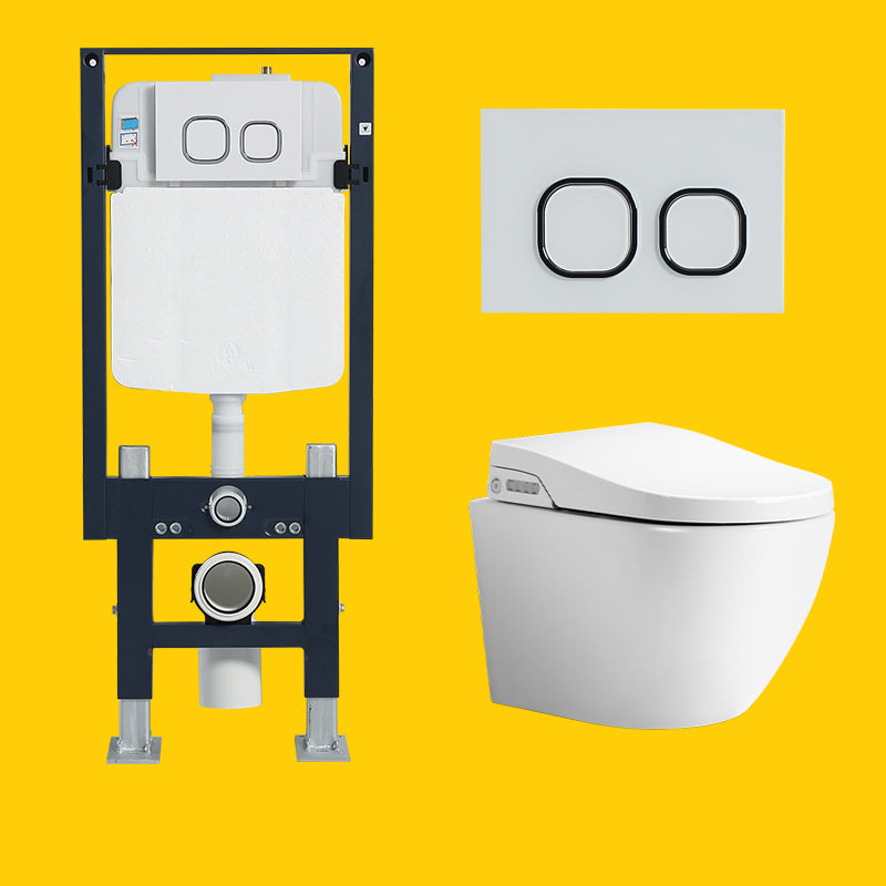 Modern Wall Mounted Bidet Foot Sensor White Temperature Control Toilet & Self-Standing Water Tank Clearhalo 'Bathroom Remodel & Bathroom Fixtures' 'Bidets' 'Home Improvement' 'home_improvement' 'home_improvement_bidets' 'Toilets & Bidets' 7362823