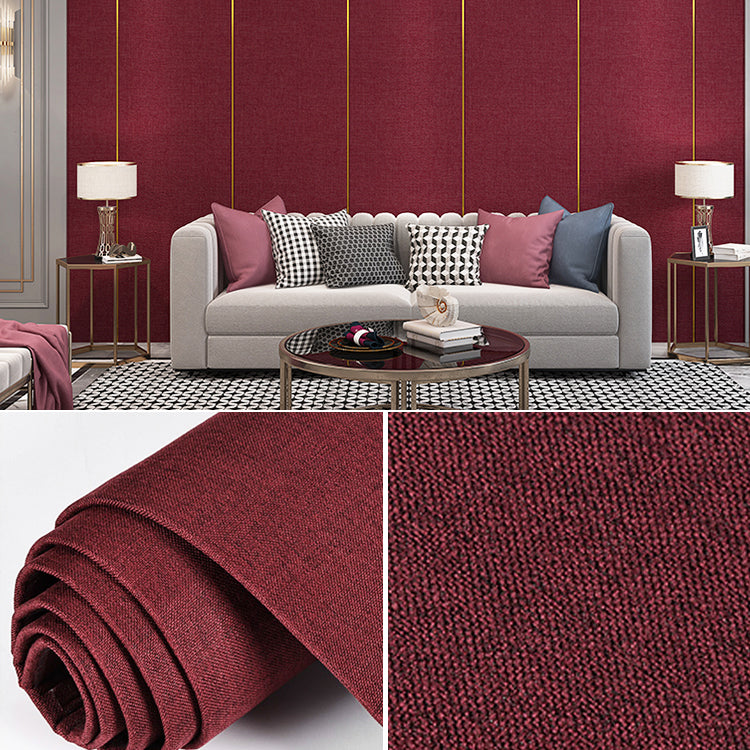 Modern Flax Paneling Wall Interior Wear Resistant Thicken Plank Burgundy Clearhalo 'Flooring 'Home Improvement' 'home_improvement' 'home_improvement_wall_paneling' 'Wall Paneling' 'wall_paneling' 'Walls & Ceilings' Walls and Ceiling' 7363784