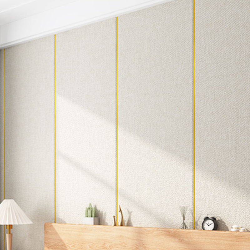 Modern Flax Wall Covering Paneling Textured Wall Interior Anti-collision Plank Clearhalo 'Flooring 'Home Improvement' 'home_improvement' 'home_improvement_wall_paneling' 'Wall Paneling' 'wall_paneling' 'Walls & Ceilings' Walls and Ceiling' 7363820