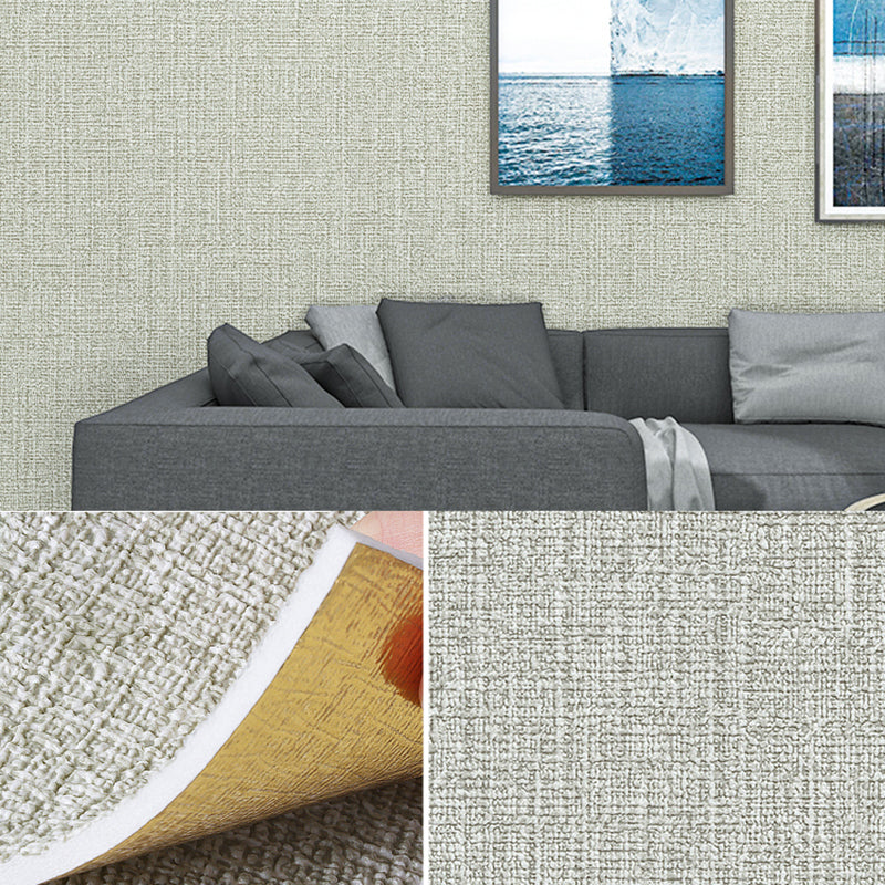 Modern Flax Wall Covering Paneling Textured Wall Interior Wear Resistant Wall Panels Grey Clearhalo 'Flooring 'Home Improvement' 'home_improvement' 'home_improvement_wall_paneling' 'Wall Paneling' 'wall_paneling' 'Walls & Ceilings' Walls and Ceiling' 7363825