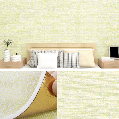 Modern Flax Wall Covering Paneling Textured Wall Interior Wear Resistant Wall Panels Yellow Clearhalo 'Flooring 'Home Improvement' 'home_improvement' 'home_improvement_wall_paneling' 'Wall Paneling' 'wall_paneling' 'Walls & Ceilings' Walls and Ceiling' 7363830