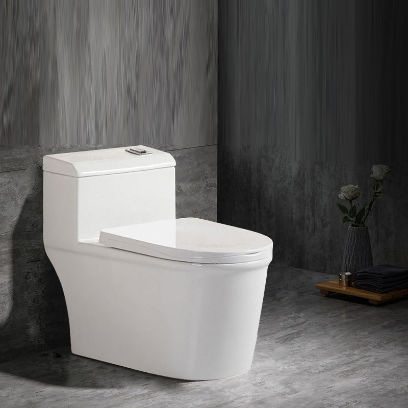 Contemporary Siphon Jet Flush Toilet White Urine Toilet with Seat for Bathroom 15.6"L x 28"W x 26"H Clearhalo 'Bathroom Remodel & Bathroom Fixtures' 'Home Improvement' 'home_improvement' 'home_improvement_toilets' 'Toilets & Bidets' 'Toilets' 7364089