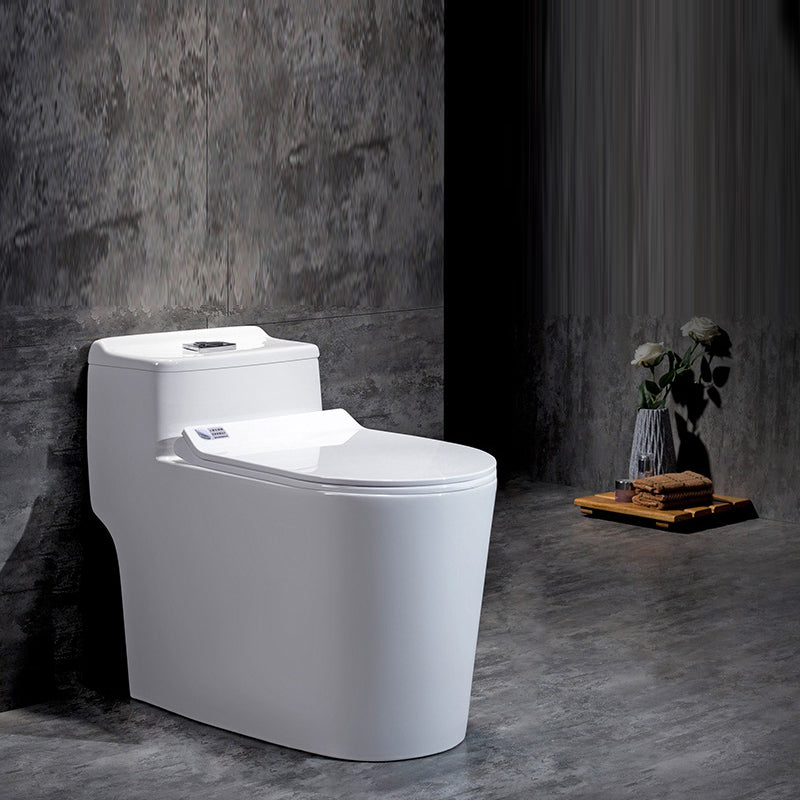 Contemporary Siphon Jet Flush Toilet White Urine Toilet with Seat for Bathroom 15"L x 27"W x 24"H Clearhalo 'Bathroom Remodel & Bathroom Fixtures' 'Home Improvement' 'home_improvement' 'home_improvement_toilets' 'Toilets & Bidets' 'Toilets' 7364092