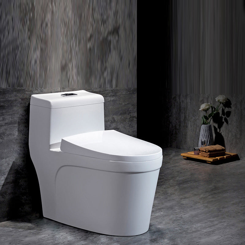 Contemporary Siphon Jet Flush Toilet White Urine Toilet with Seat for Bathroom 15.4"L x 28.3"W x 25.8"H Clearhalo 'Bathroom Remodel & Bathroom Fixtures' 'Home Improvement' 'home_improvement' 'home_improvement_toilets' 'Toilets & Bidets' 'Toilets' 7364093