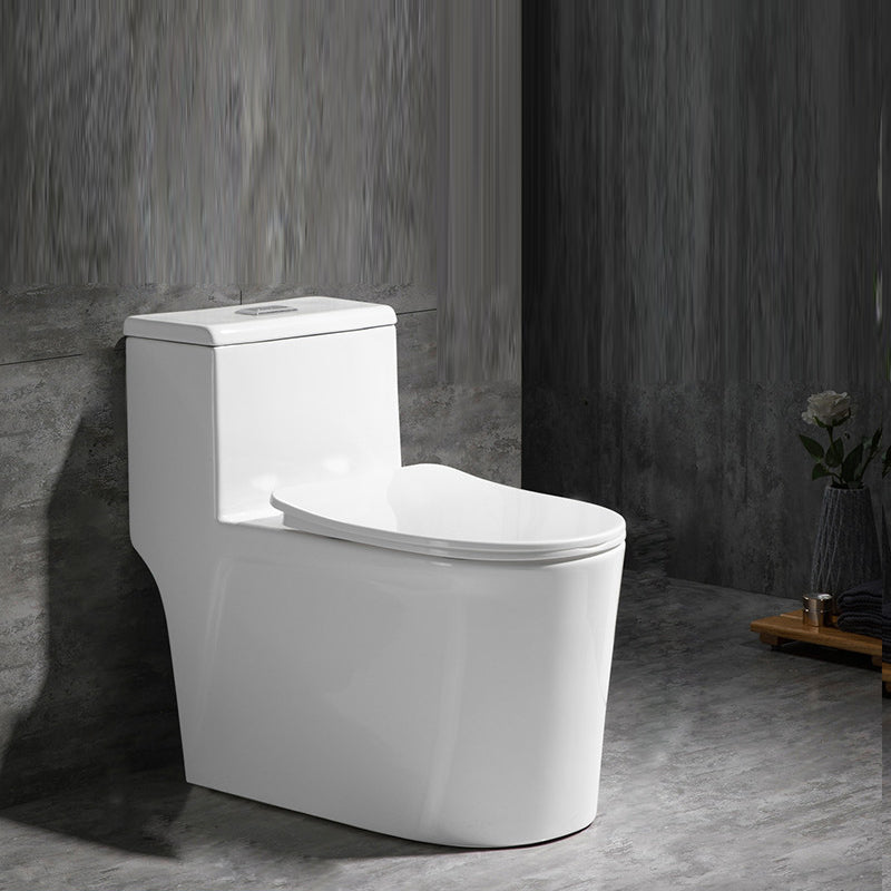 Contemporary Siphon Jet Flush Toilet White Urine Toilet with Seat for Bathroom 15"L x 27"W x 26"H Clearhalo 'Bathroom Remodel & Bathroom Fixtures' 'Home Improvement' 'home_improvement' 'home_improvement_toilets' 'Toilets & Bidets' 'Toilets' 7364097