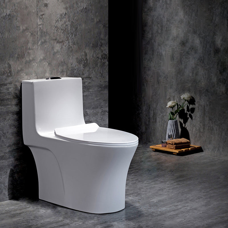 Contemporary Siphon Jet Flush Toilet White Urine Toilet with Seat for Bathroom 15"L x 28"W x 28"H Clearhalo 'Bathroom Remodel & Bathroom Fixtures' 'Home Improvement' 'home_improvement' 'home_improvement_toilets' 'Toilets & Bidets' 'Toilets' 7364101