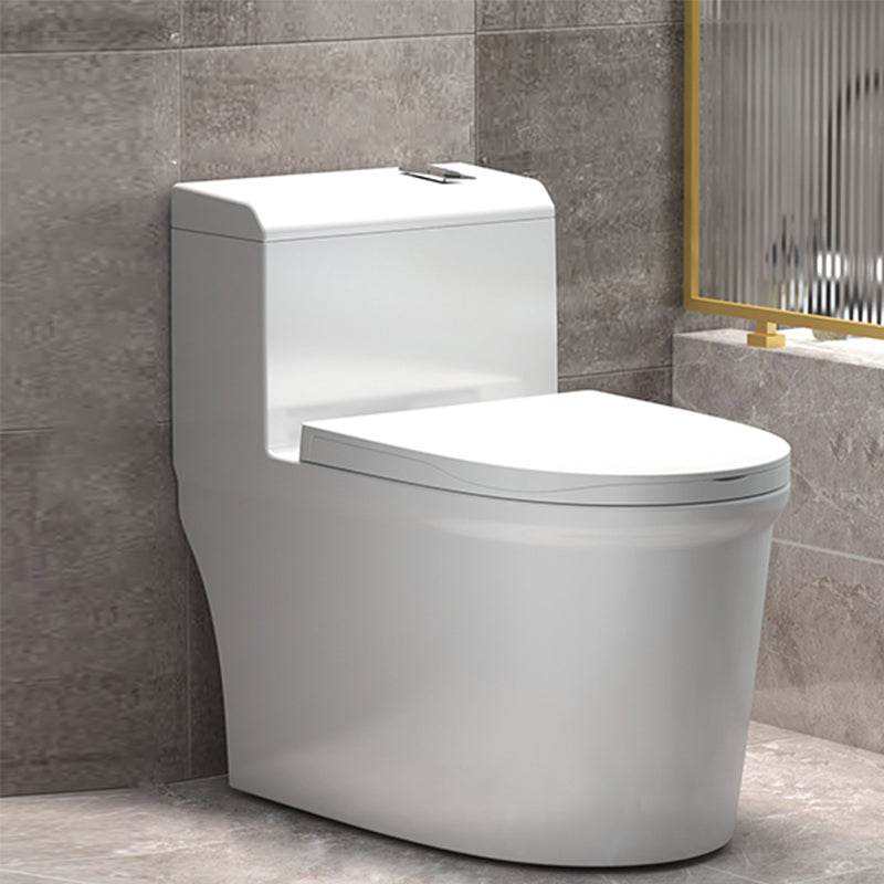 Traditional Floor Mount Toilet White Seat Included Toilet Bowl for Bathroom 15.6"L x 28"W x 26"H Toilet with Sprayer Clearhalo 'Bathroom Remodel & Bathroom Fixtures' 'Home Improvement' 'home_improvement' 'home_improvement_toilets' 'Toilets & Bidets' 'Toilets' 7364114
