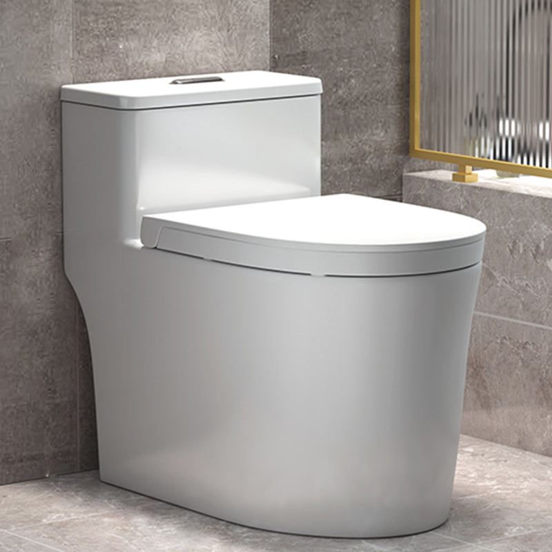 Traditional Floor Mount Toilet White Seat Included Toilet Bowl for Bathroom 16"L x 28"W x 25"H Toilet with Sprayer 12" Clearhalo 'Bathroom Remodel & Bathroom Fixtures' 'Home Improvement' 'home_improvement' 'home_improvement_toilets' 'Toilets & Bidets' 'Toilets' 7364115