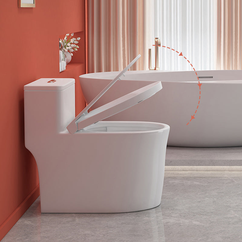 Traditional Floor Mount Toilet White Seat Included Toilet Bowl for Bathroom 16"L x 28"W x 25"H Toilet with Sprayer 16" Clearhalo 'Bathroom Remodel & Bathroom Fixtures' 'Home Improvement' 'home_improvement' 'home_improvement_toilets' 'Toilets & Bidets' 'Toilets' 7364116