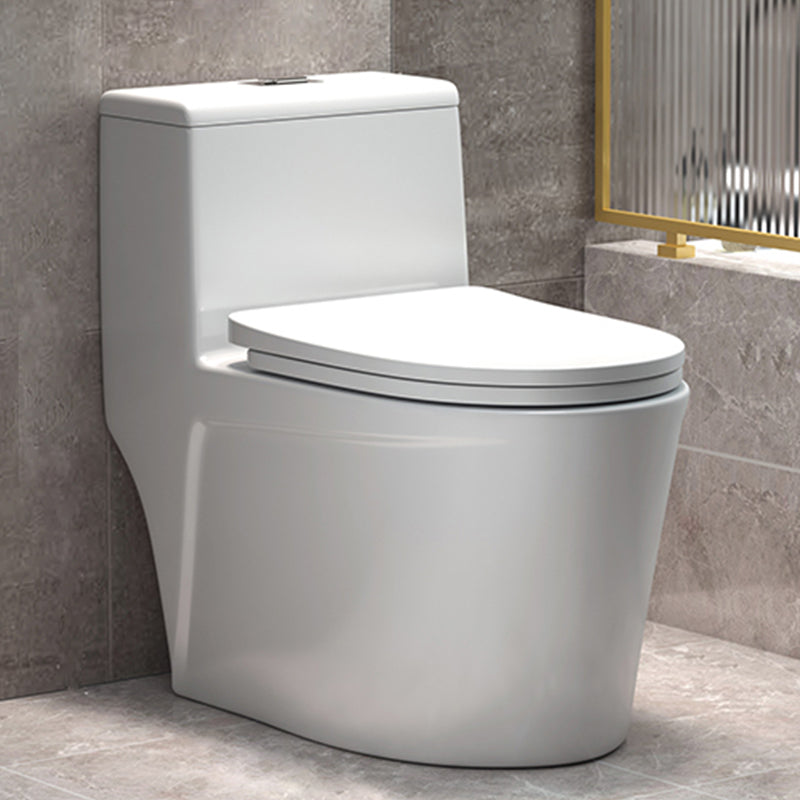 Traditional Floor Mount Toilet White Seat Included Toilet Bowl for Bathroom 15"L x 28"W x 27"H Toilet with Sprayer Clearhalo 'Bathroom Remodel & Bathroom Fixtures' 'Home Improvement' 'home_improvement' 'home_improvement_toilets' 'Toilets & Bidets' 'Toilets' 7364117