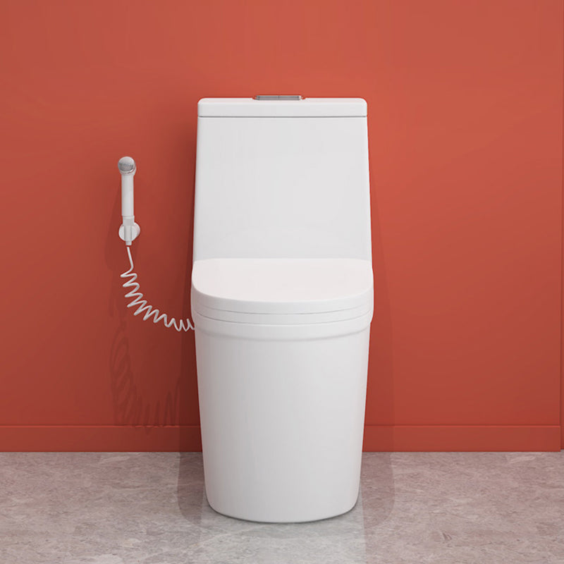 Traditional Floor Mount Toilet White Seat Included Toilet Bowl for Bathroom Clearhalo 'Bathroom Remodel & Bathroom Fixtures' 'Home Improvement' 'home_improvement' 'home_improvement_toilets' 'Toilets & Bidets' 'Toilets' 7364119