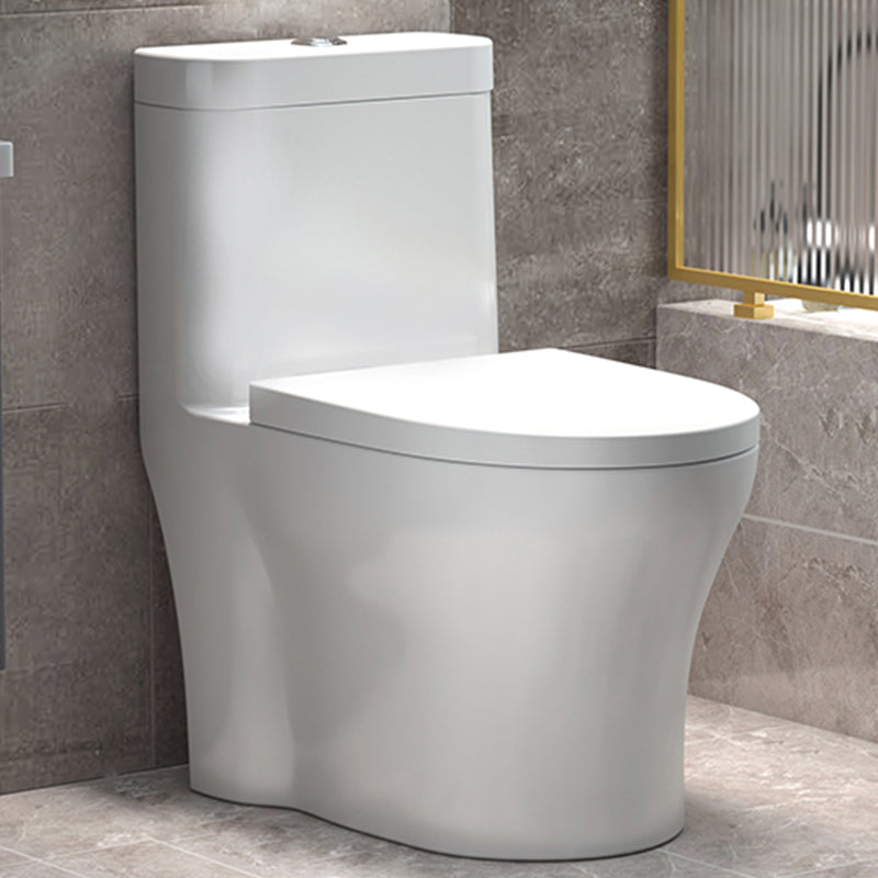 Traditional Floor Mount Toilet White Seat Included Toilet Bowl for Bathroom 15"L x 28"W x 30"H Toilet with Sprayer Clearhalo 'Bathroom Remodel & Bathroom Fixtures' 'Home Improvement' 'home_improvement' 'home_improvement_toilets' 'Toilets & Bidets' 'Toilets' 7364120