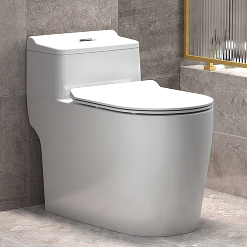 Traditional Floor Mount Toilet White Seat Included Toilet Bowl for Bathroom 15"L x 27"W x 24"H Toilet with Sprayer Clearhalo 'Bathroom Remodel & Bathroom Fixtures' 'Home Improvement' 'home_improvement' 'home_improvement_toilets' 'Toilets & Bidets' 'Toilets' 7364123