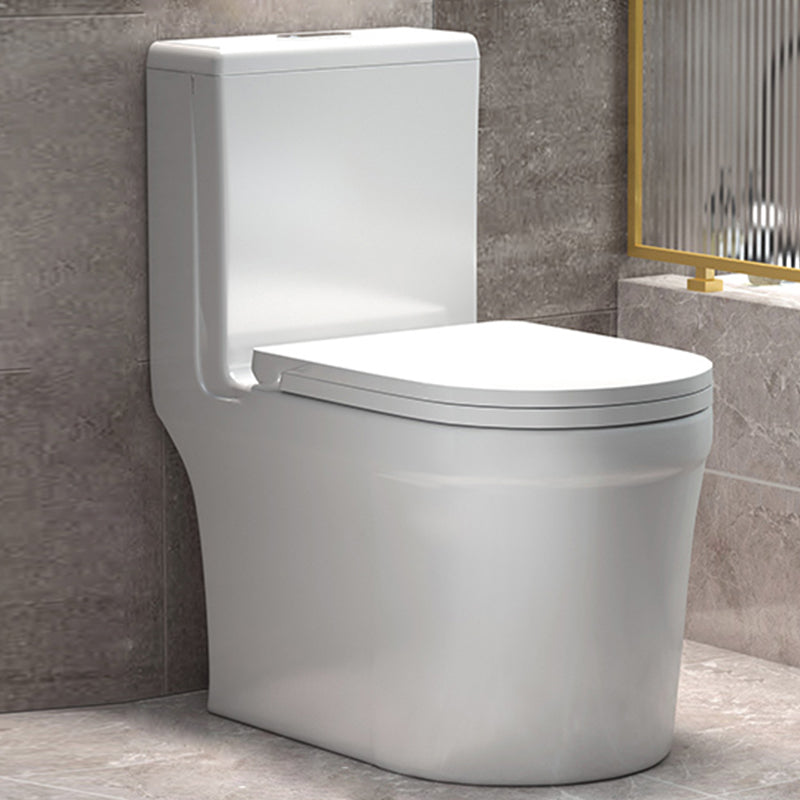 Traditional Floor Mount Toilet White Seat Included Toilet Bowl for Bathroom 14.8"L x 26.8"W x 30.3"H Toilet with Sprayer Clearhalo 'Bathroom Remodel & Bathroom Fixtures' 'Home Improvement' 'home_improvement' 'home_improvement_toilets' 'Toilets & Bidets' 'Toilets' 7364129