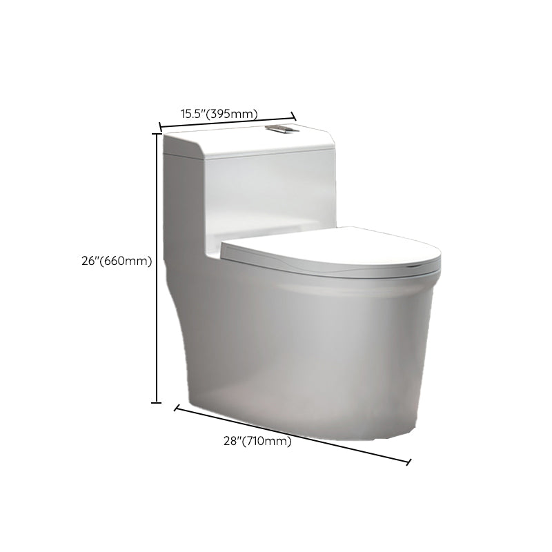 Traditional Floor Mount Toilet White Seat Included Toilet Bowl for Bathroom Clearhalo 'Bathroom Remodel & Bathroom Fixtures' 'Home Improvement' 'home_improvement' 'home_improvement_toilets' 'Toilets & Bidets' 'Toilets' 7364136