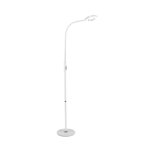 Metal Loop Floor Standing Lamp Modernist White/Black Curved LED Floor Light for Living Room Clearhalo 'Floor Lamps' 'Lamps' Lighting' 736413