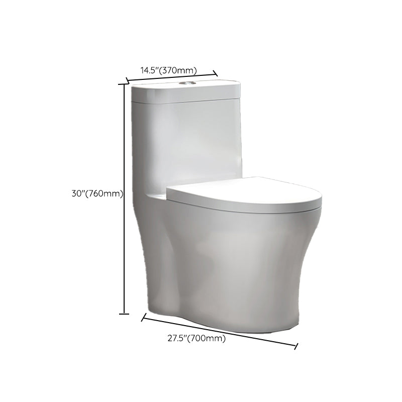 Traditional Floor Mount Toilet White Seat Included Toilet Bowl for Bathroom Clearhalo 'Bathroom Remodel & Bathroom Fixtures' 'Home Improvement' 'home_improvement' 'home_improvement_toilets' 'Toilets & Bidets' 'Toilets' 7364140