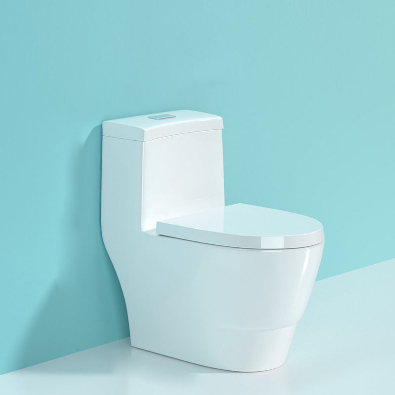Modern Porcelain Floor Mounted Flush Toilet All In One Siphon Jet Toilet 15"L x 28"W x 28"H White Clearhalo 'Bathroom Remodel & Bathroom Fixtures' 'Home Improvement' 'home_improvement' 'home_improvement_toilets' 'Toilets & Bidets' 'Toilets' 7364143