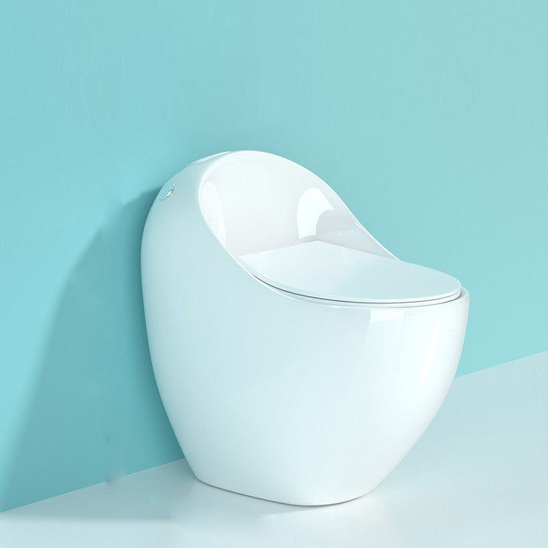 Modern Porcelain Floor Mounted Flush Toilet All In One Siphon Jet Toilet 19"L x 27"W x 26"H White Clearhalo 'Bathroom Remodel & Bathroom Fixtures' 'Home Improvement' 'home_improvement' 'home_improvement_toilets' 'Toilets & Bidets' 'Toilets' 7364145