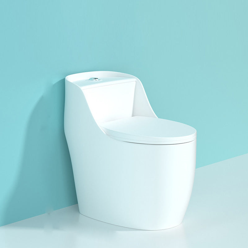 Modern Porcelain Floor Mounted Flush Toilet All In One Siphon Jet Toilet 15"L x 24"W x 25"H White Clearhalo 'Bathroom Remodel & Bathroom Fixtures' 'Home Improvement' 'home_improvement' 'home_improvement_toilets' 'Toilets & Bidets' 'Toilets' 7364151