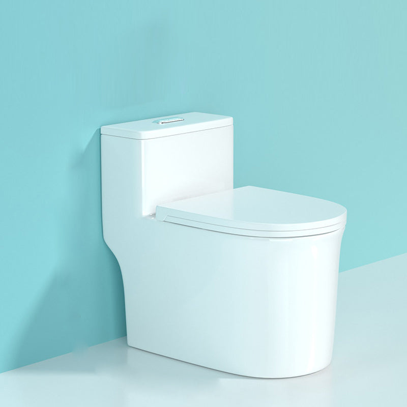 Modern Porcelain Floor Mounted Flush Toilet All In One Siphon Jet Toilet 16"L x 27"W x 25"H White Clearhalo 'Bathroom Remodel & Bathroom Fixtures' 'Home Improvement' 'home_improvement' 'home_improvement_toilets' 'Toilets & Bidets' 'Toilets' 7364156