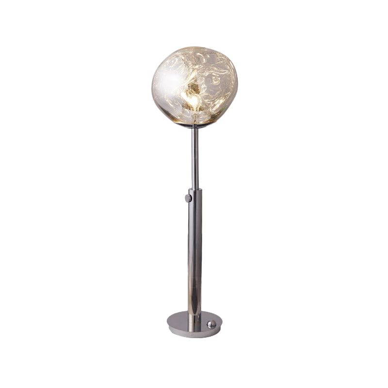 Chrome/Rose Gold Lava-Like Floor Stand Light Designer LED Acrylic Reading Floor Lamp with Expansion Bar Clearhalo 'Floor Lamps' 'Lamps' Lighting' 736416