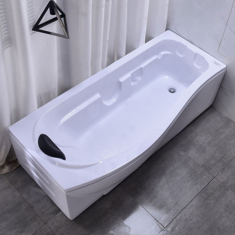 Modern Rectangular Bathtub Stand Alone Acrylic White Soaking Bath Right Tub Clearhalo 'Bathroom Remodel & Bathroom Fixtures' 'Bathtubs' 'Home Improvement' 'home_improvement' 'home_improvement_bathtubs' 'Showers & Bathtubs' 7364170