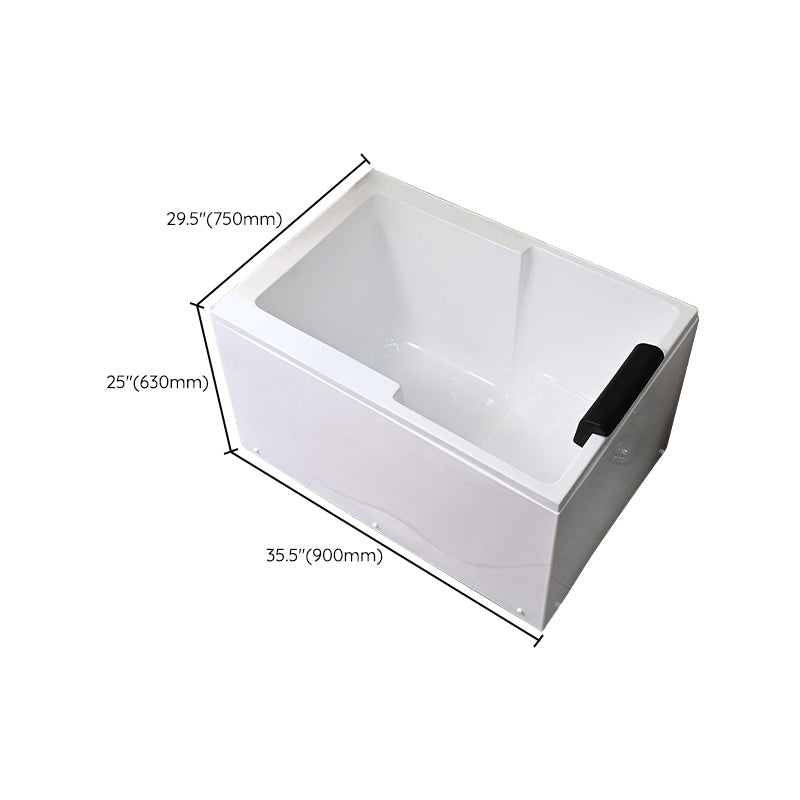 Back to Wall Soaking Bath Modern Rectangular Antique Finish Bath Tub Clearhalo 'Bathroom Remodel & Bathroom Fixtures' 'Bathtubs' 'Home Improvement' 'home_improvement' 'home_improvement_bathtubs' 'Showers & Bathtubs' 7364200