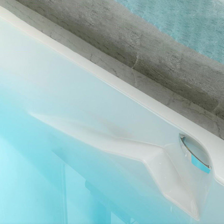 Modern Acrylic Rectangular Bathtub White Drop-in Soaking Bath Clearhalo 'Bathroom Remodel & Bathroom Fixtures' 'Bathtubs' 'Home Improvement' 'home_improvement' 'home_improvement_bathtubs' 'Showers & Bathtubs' 7364218