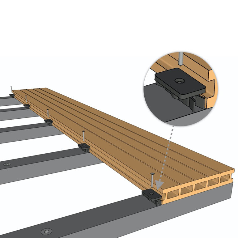 Composite Patio Flooring Tiles Striped Pattern Nailed Tile Set Clearhalo 'Home Improvement' 'home_improvement' 'home_improvement_outdoor_deck_tiles_planks' 'Outdoor Deck Tiles & Planks' 'Outdoor Flooring & Tile' 'Outdoor Remodel' 'outdoor_deck_tiles_planks' 7364707
