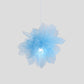 Sheer Flower Ceiling Pendant Light Modernism 1 Light 18"/27" Width White/Blue/Pink Suspension Lamp for Bedroom Clearhalo 'Ceiling Lights' 'Modern Pendants' 'Modern' 'Pendant Lights' 'Pendants' Lighting' 736471