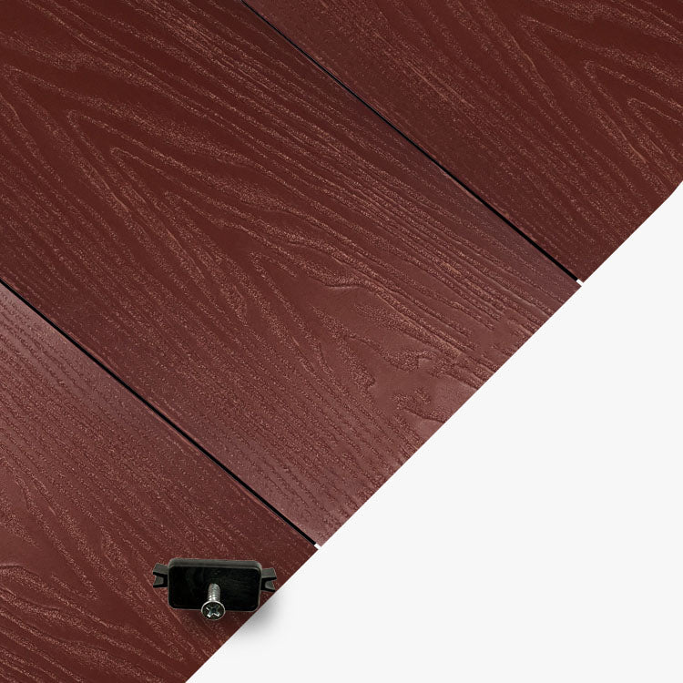 Composite Patio Flooring Tiles Striped Pattern Nailed Tile Set Red Clearhalo 'Home Improvement' 'home_improvement' 'home_improvement_outdoor_deck_tiles_planks' 'Outdoor Deck Tiles & Planks' 'Outdoor Flooring & Tile' 'Outdoor Remodel' 'outdoor_deck_tiles_planks' 7364713