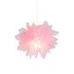 Sheer Flower Ceiling Pendant Light Modernism 1 Light 18"/27" Width White/Blue/Pink Suspension Lamp for Bedroom Clearhalo 'Ceiling Lights' 'Modern Pendants' 'Modern' 'Pendant Lights' 'Pendants' Lighting' 736474