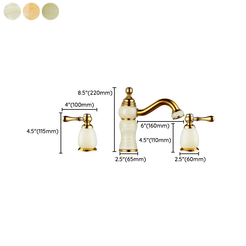 Traditional Wide Spread Bathroom Faucet Elegant Lavatory Faucet Clearhalo 'Bathroom Remodel & Bathroom Fixtures' 'Bathroom Sink Faucets' 'Bathroom Sinks & Faucet Components' 'bathroom_sink_faucets' 'Home Improvement' 'home_improvement' 'home_improvement_bathroom_sink_faucets' 7364750