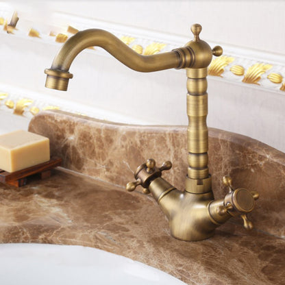 Industrial Wide Spread Bathroom Faucet 1-Handle Lavatory Faucet 9.4" Supply Lines Not Included Clearhalo 'Bathroom Remodel & Bathroom Fixtures' 'Bathroom Sink Faucets' 'Bathroom Sinks & Faucet Components' 'bathroom_sink_faucets' 'Home Improvement' 'home_improvement' 'home_improvement_bathroom_sink_faucets' 7364753