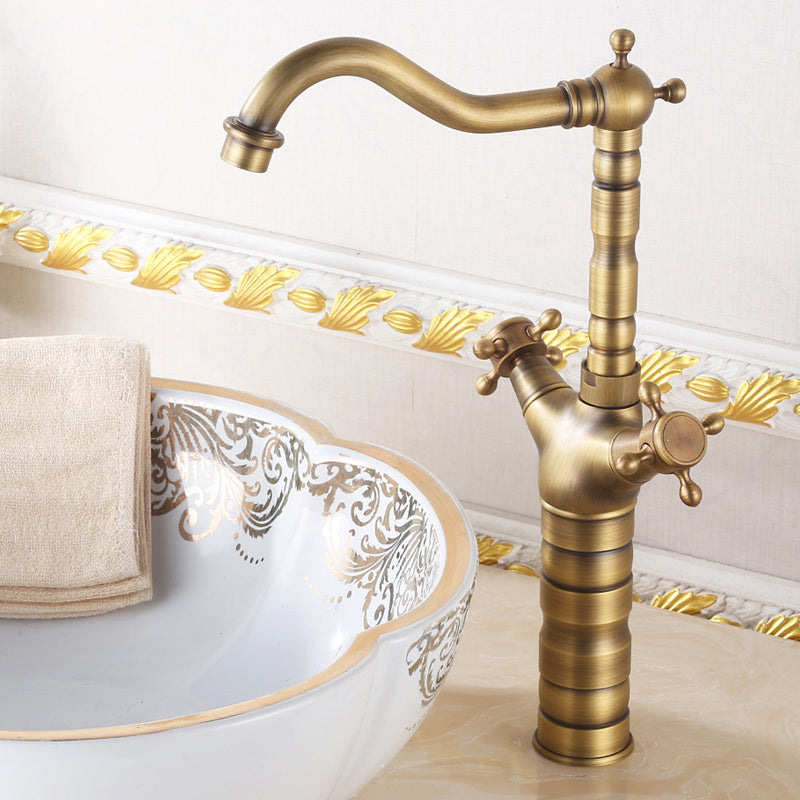Industrial Wide Spread Bathroom Faucet 1-Handle Lavatory Faucet Clearhalo 'Bathroom Remodel & Bathroom Fixtures' 'Bathroom Sink Faucets' 'Bathroom Sinks & Faucet Components' 'bathroom_sink_faucets' 'Home Improvement' 'home_improvement' 'home_improvement_bathroom_sink_faucets' 7364755