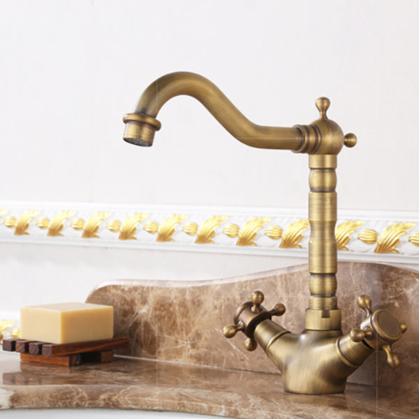 Industrial Wide Spread Bathroom Faucet 1-Handle Lavatory Faucet Clearhalo 'Bathroom Remodel & Bathroom Fixtures' 'Bathroom Sink Faucets' 'Bathroom Sinks & Faucet Components' 'bathroom_sink_faucets' 'Home Improvement' 'home_improvement' 'home_improvement_bathroom_sink_faucets' 7364757