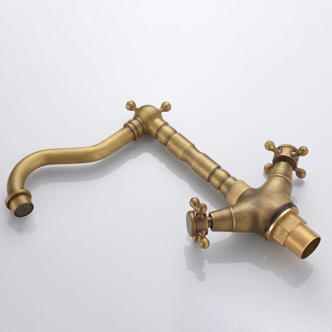 Industrial Wide Spread Bathroom Faucet 1-Handle Lavatory Faucet Clearhalo 'Bathroom Remodel & Bathroom Fixtures' 'Bathroom Sink Faucets' 'Bathroom Sinks & Faucet Components' 'bathroom_sink_faucets' 'Home Improvement' 'home_improvement' 'home_improvement_bathroom_sink_faucets' 7364759