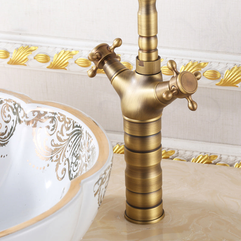 Industrial Wide Spread Bathroom Faucet 1-Handle Lavatory Faucet Clearhalo 'Bathroom Remodel & Bathroom Fixtures' 'Bathroom Sink Faucets' 'Bathroom Sinks & Faucet Components' 'bathroom_sink_faucets' 'Home Improvement' 'home_improvement' 'home_improvement_bathroom_sink_faucets' 7364761