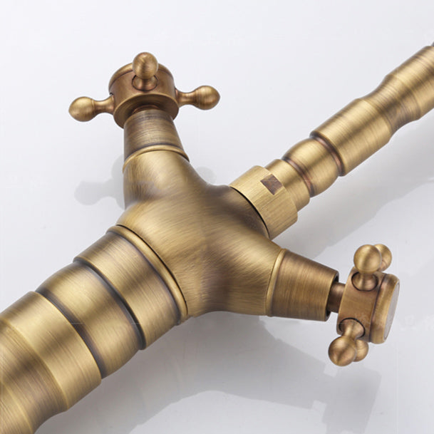 Industrial Wide Spread Bathroom Faucet 1-Handle Lavatory Faucet Clearhalo 'Bathroom Remodel & Bathroom Fixtures' 'Bathroom Sink Faucets' 'Bathroom Sinks & Faucet Components' 'bathroom_sink_faucets' 'Home Improvement' 'home_improvement' 'home_improvement_bathroom_sink_faucets' 7364764