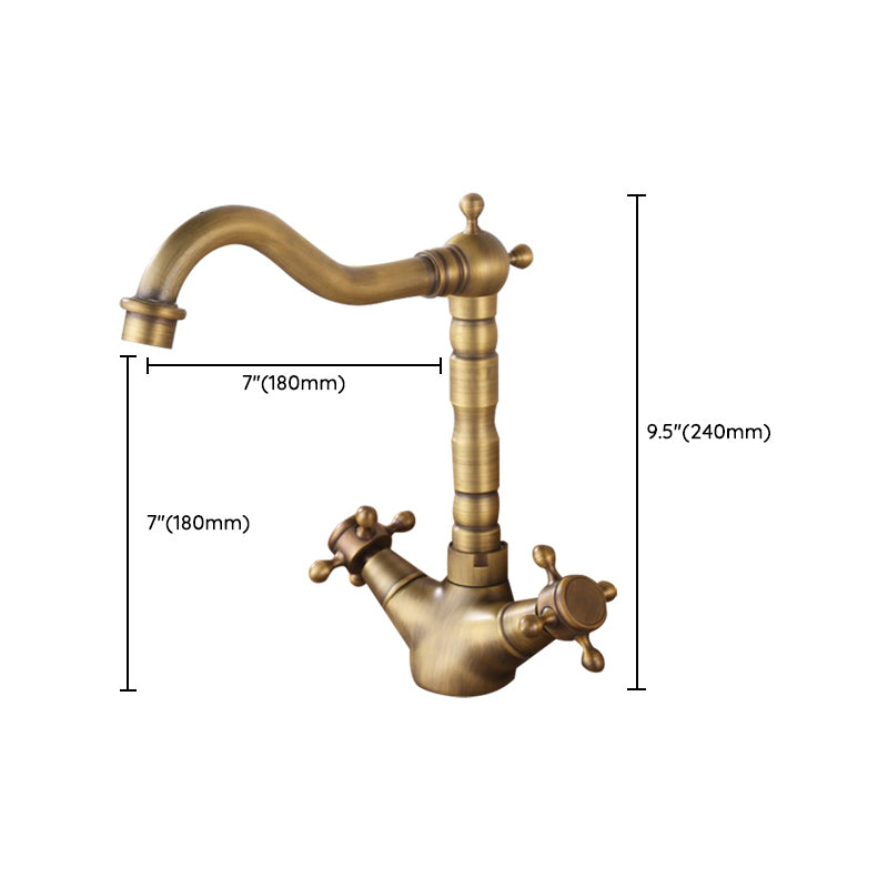 Industrial Wide Spread Bathroom Faucet 1-Handle Lavatory Faucet Clearhalo 'Bathroom Remodel & Bathroom Fixtures' 'Bathroom Sink Faucets' 'Bathroom Sinks & Faucet Components' 'bathroom_sink_faucets' 'Home Improvement' 'home_improvement' 'home_improvement_bathroom_sink_faucets' 7364767